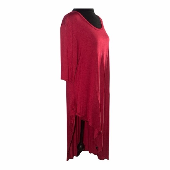 Torrid Vibrant Red Asymmetrical Tunic Dress Size 2X - Picture 5 of 8